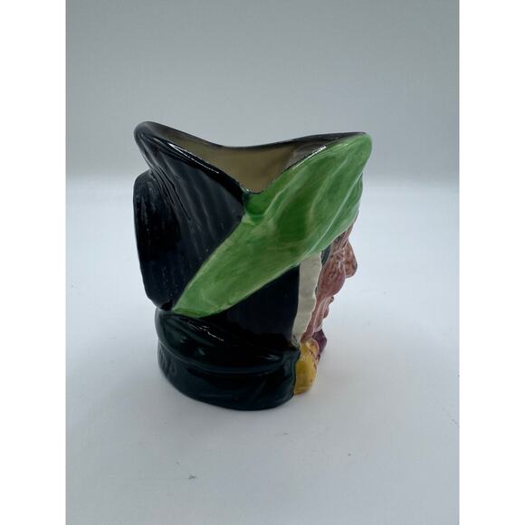 Royal Doulton Sairey Gamp Large Green Brown Porcelain Toby Character Jug 5.5"h - Picture 6 of 7